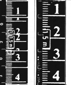 Temps de metre Contact print  and  rephopographed meter